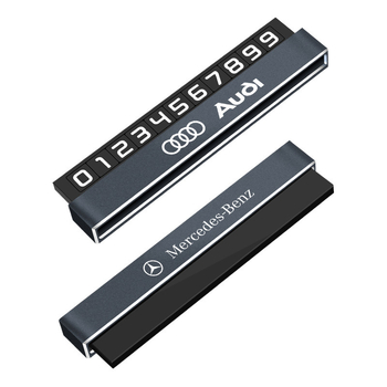 Double heng метален скрит паркинг знак за автомобилен интериор – персонализиран с печат на лого