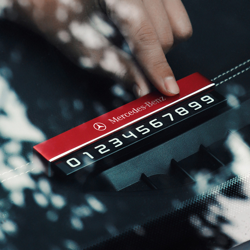 Double heng semn parcare metalic pentru interiorul mașinii – personalizabil cu imprimare logo