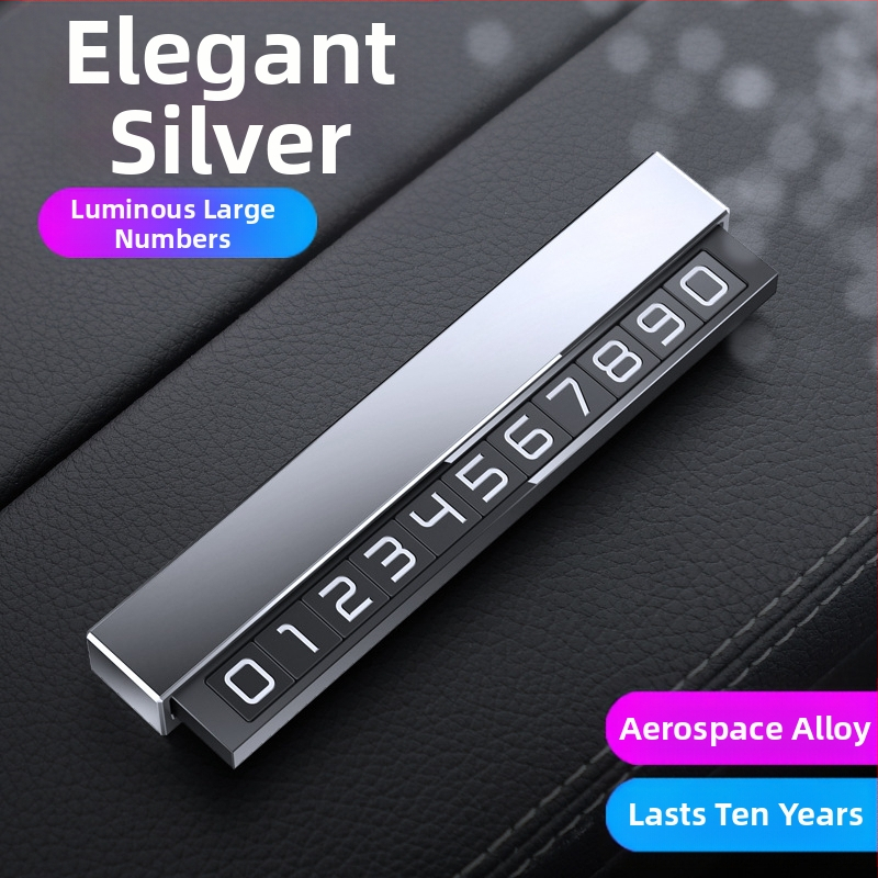 Double heng semn parcare metalic pentru interiorul mașinii – personalizabil cu imprimare logo