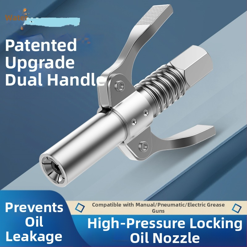 Глава на дюза за пистолет за масло с заключващ щифт и високо налягане, модел 981, стоманено тяло, работно налягане 21, капацитет на цилиндъра 1, нетно тегло 128 g