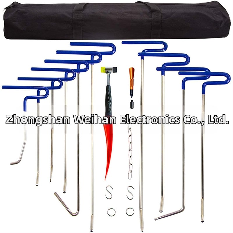 Комплект инструменти за ремонт на вдлъбнатини по автомобил с куки и лостове, 20 части, сплав стомана