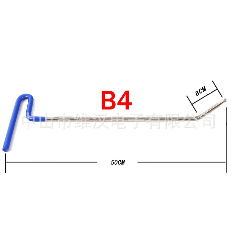 Autó horpadásjavító eszközkészlet kampókkal és emelővasakkal, 20 darabos ötvözött acél
