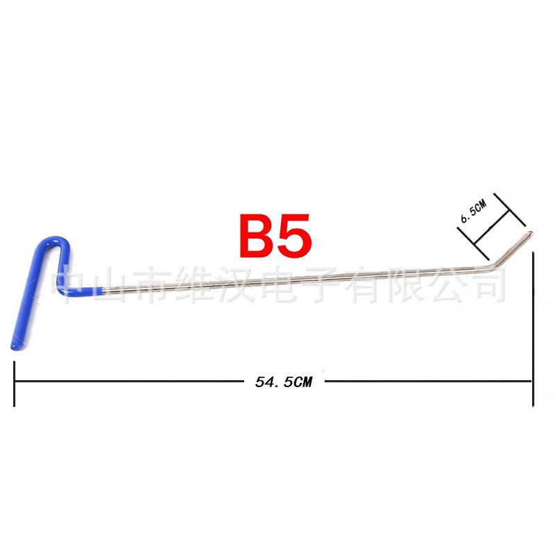 Autó horpadásjavító eszközkészlet kampókkal és emelővasakkal, 20 darabos ötvözött acél