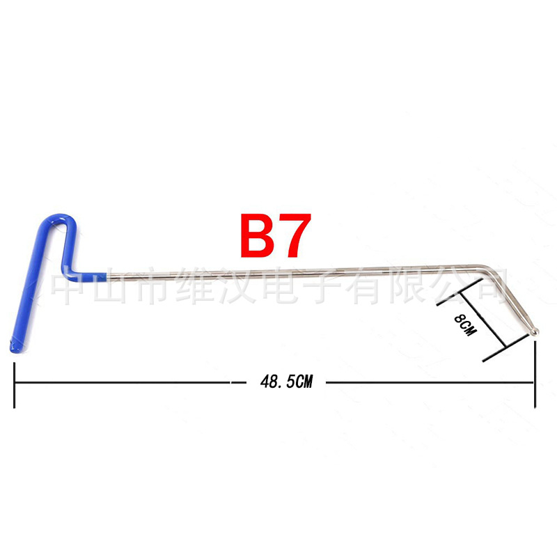 Autó horpadásjavító eszközkészlet kampókkal és emelővasakkal, 20 darabos ötvözött acél