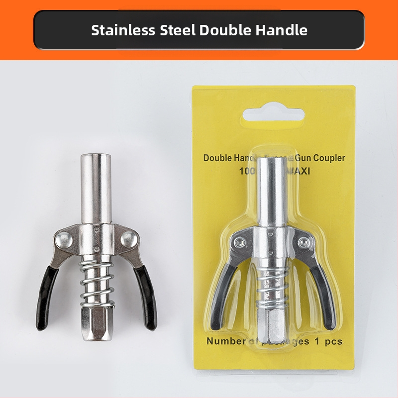 Zárható clamp típusú magasnyomású zsírzófej rozsdamentes acélból, 17000 psi, kézi pneumatikus kiegészítő zsírzópisztolyhoz