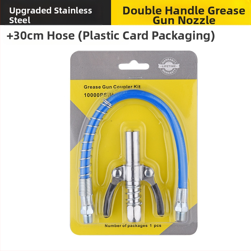 Zárható clamp típusú magasnyomású zsírzófej rozsdamentes acélból, 17000 psi, kézi pneumatikus kiegészítő zsírzópisztolyhoz