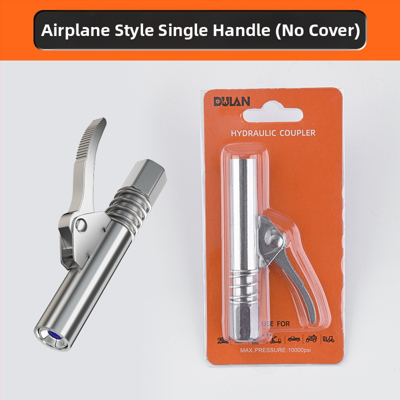 Zárható clamp típusú magasnyomású zsírzófej rozsdamentes acélból, 17000 psi, kézi pneumatikus kiegészítő zsírzópisztolyhoz