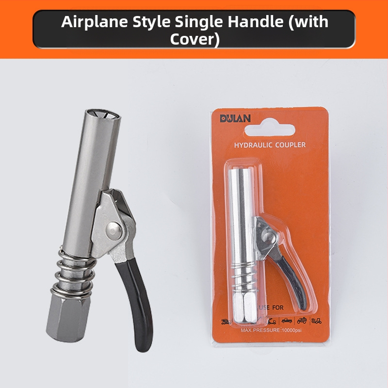 Zárható clamp típusú magasnyomású zsírzófej rozsdamentes acélból, 17000 psi, kézi pneumatikus kiegészítő zsírzópisztolyhoz