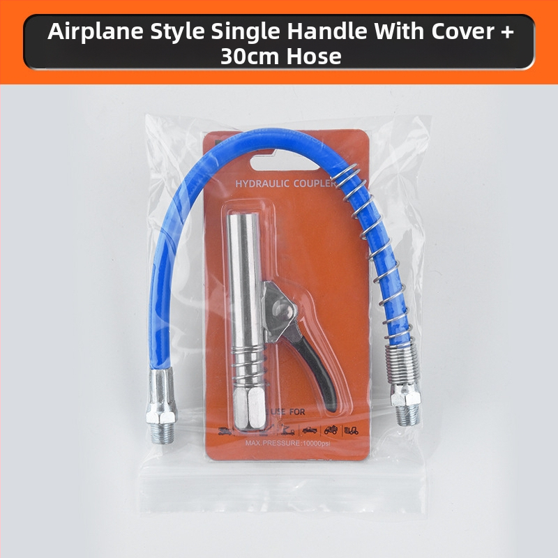 Zárható clamp típusú magasnyomású zsírzófej rozsdamentes acélból, 17000 psi, kézi pneumatikus kiegészítő zsírzópisztolyhoz