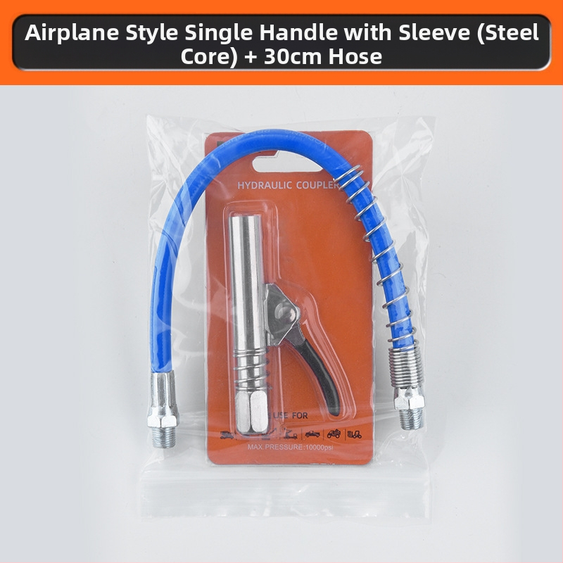 Zárható clamp típusú magasnyomású zsírzófej rozsdamentes acélból, 17000 psi, kézi pneumatikus kiegészítő zsírzópisztolyhoz