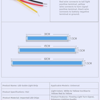 LED φρυδιού μοτοσικλέτας – μοντέλο Motorcycle Scanning Water Light, υλικό Ακρυλικό, ισχύς 5, διάρκεια ζωής 10000 h