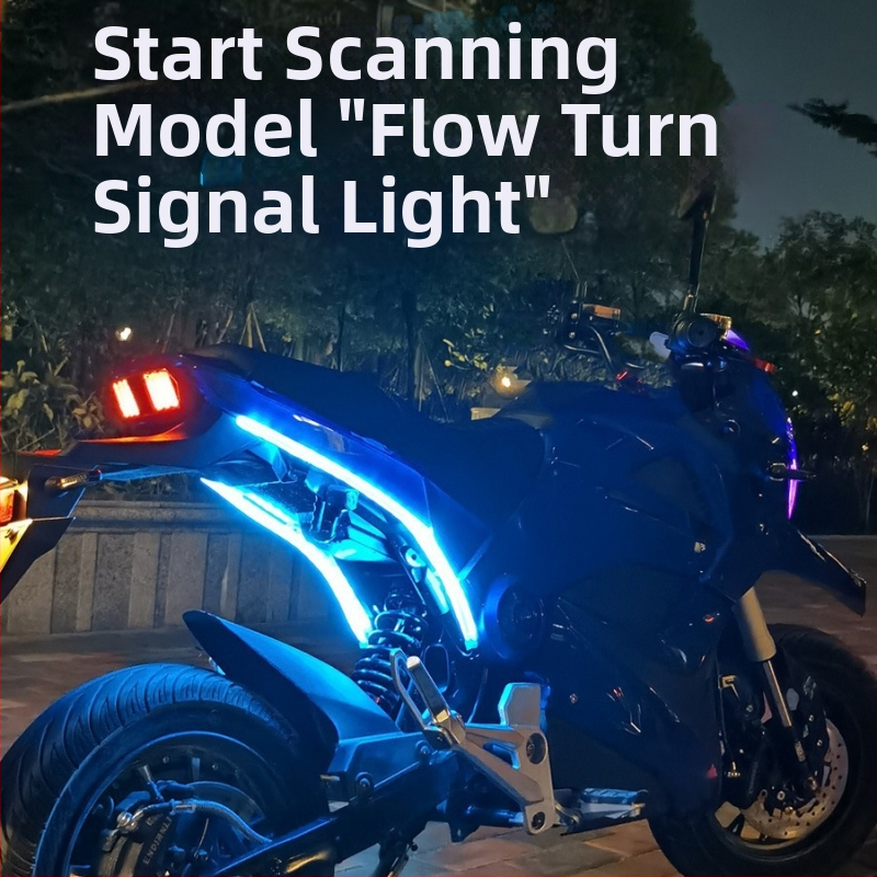 Eyebrow LED мотоциклетно осветление – модел Motorcycle Scanning Water Light, материал Acrylic, мощност 5, живот на лампата 10000 ч