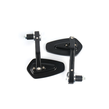 Огледало за кормило на мотоциклет, квадратно огледало, корпус от алуминиева сплав, пасва на кормило