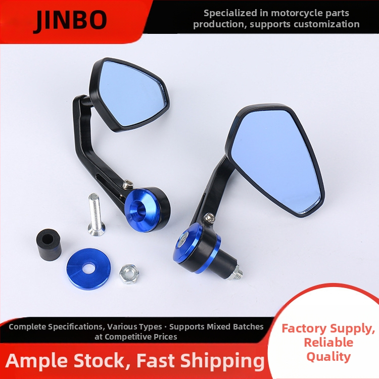 Motocikla stūres spogulis, kvadrātveida spogulis, alumīnija sakausējuma korpuss, saderīgs ar stūriem