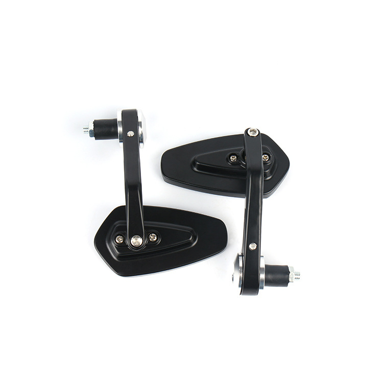 Motorkerékpár kormánytükre, négyszögletes tükör, alumíniumötvözet burkolat, kompatibilis a motoros kormányokkal