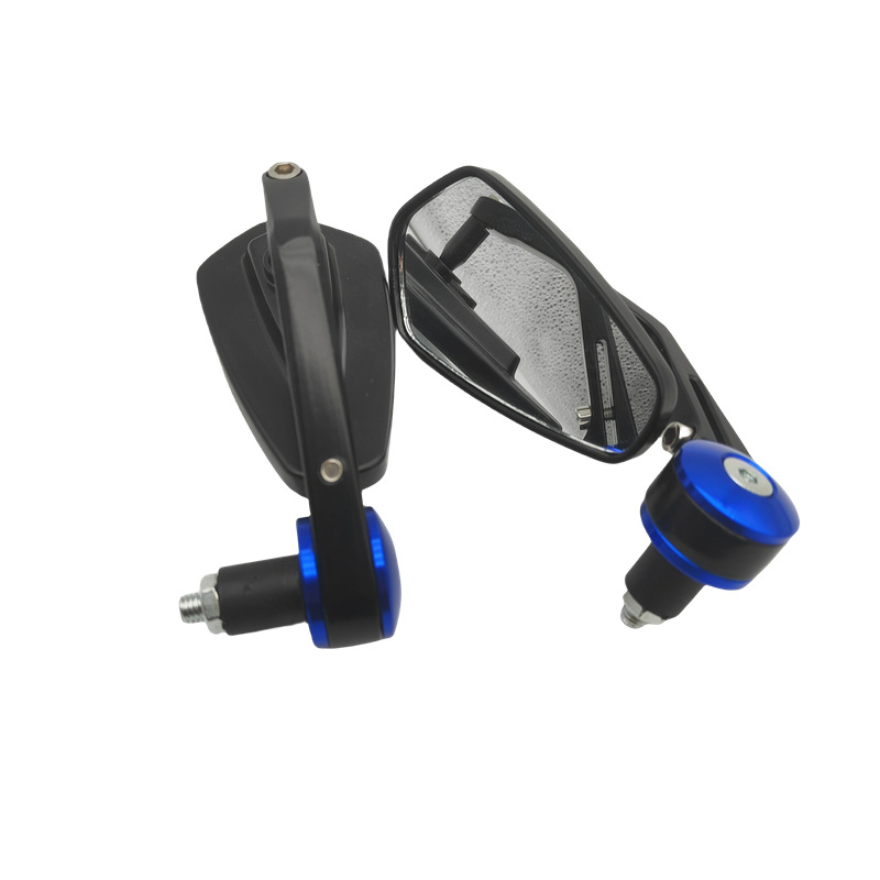 Motorkerékpár kormánytükre, négyszögletes tükör, alumíniumötvözet burkolat, kompatibilis a motoros kormányokkal