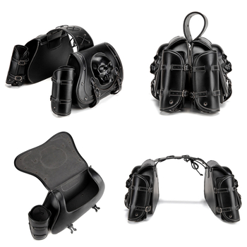 GEARDUKE Harley‑Davidson мотоциклетна странична чанта, пънк стил, модел FBG357BK, за съхранение на багаж