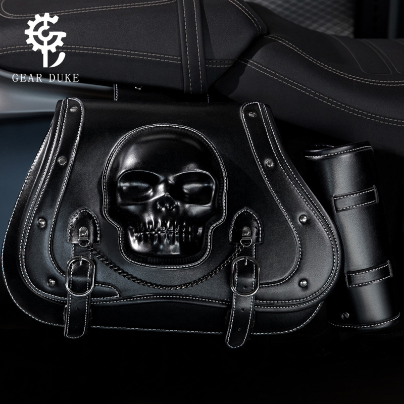 GEARDUKE Harley-Davidson mootorratta külje kott, punk stiilis, mudel FBG357BK, ladustamiseks