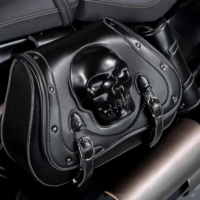 GEARDUKE Harley-Davidson mootorratta külje kott, punk stiilis, mudel FBG357BK, ladustamiseks