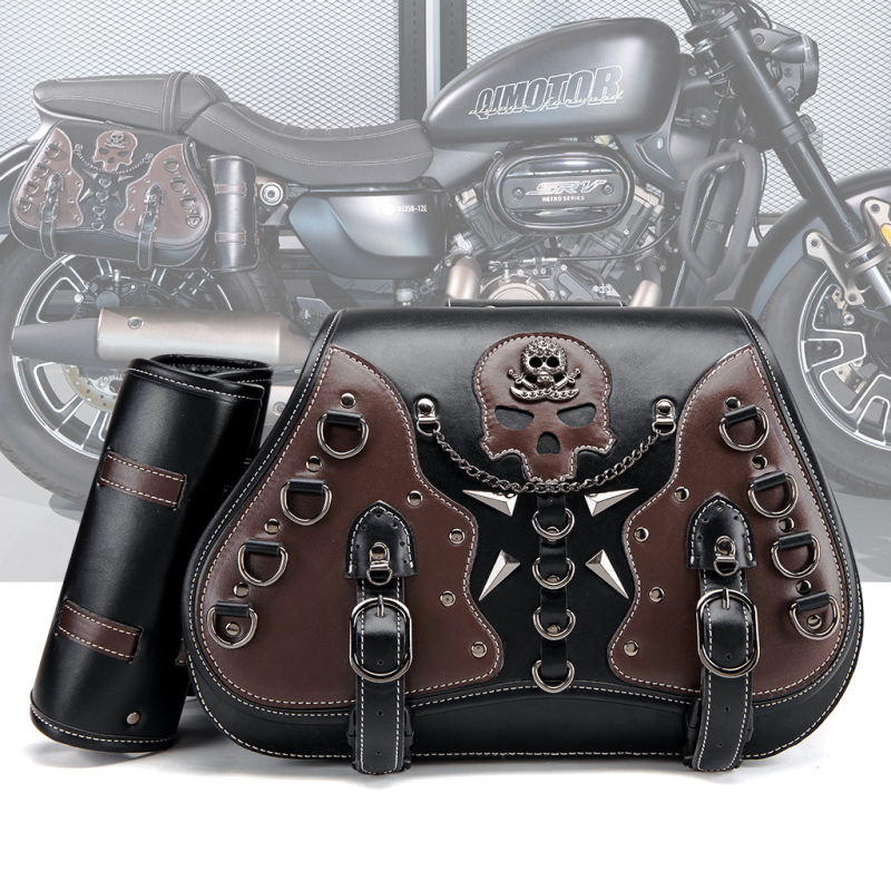 GEARDUKE Harley-Davidson mootorratta külje kott, punk stiilis, mudel FBG357BK, ladustamiseks