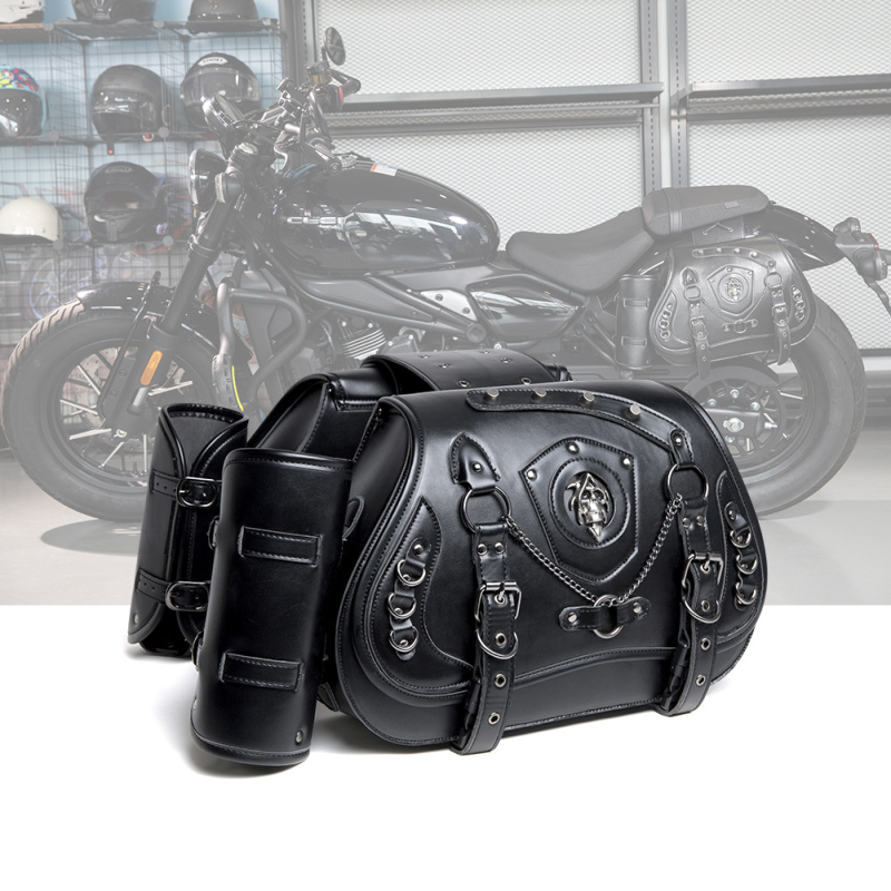 GEARDUKE Harley-Davidson mootorratta külje kott, punk stiilis, mudel FBG357BK, ladustamiseks