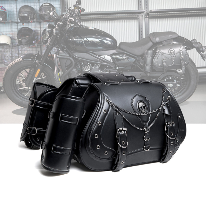 GEARDUKE Harley-Davidson mootorratta külje kott, punk stiilis, mudel FBG357BK, ladustamiseks