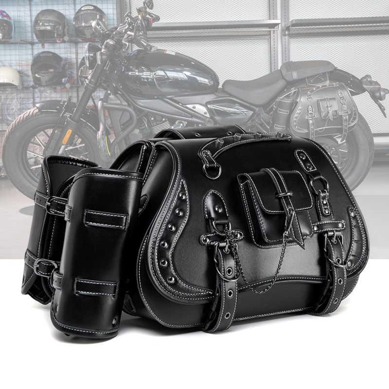 GEARDUKE Harley-Davidson mootorratta külje kott, punk stiilis, mudel FBG357BK, ladustamiseks