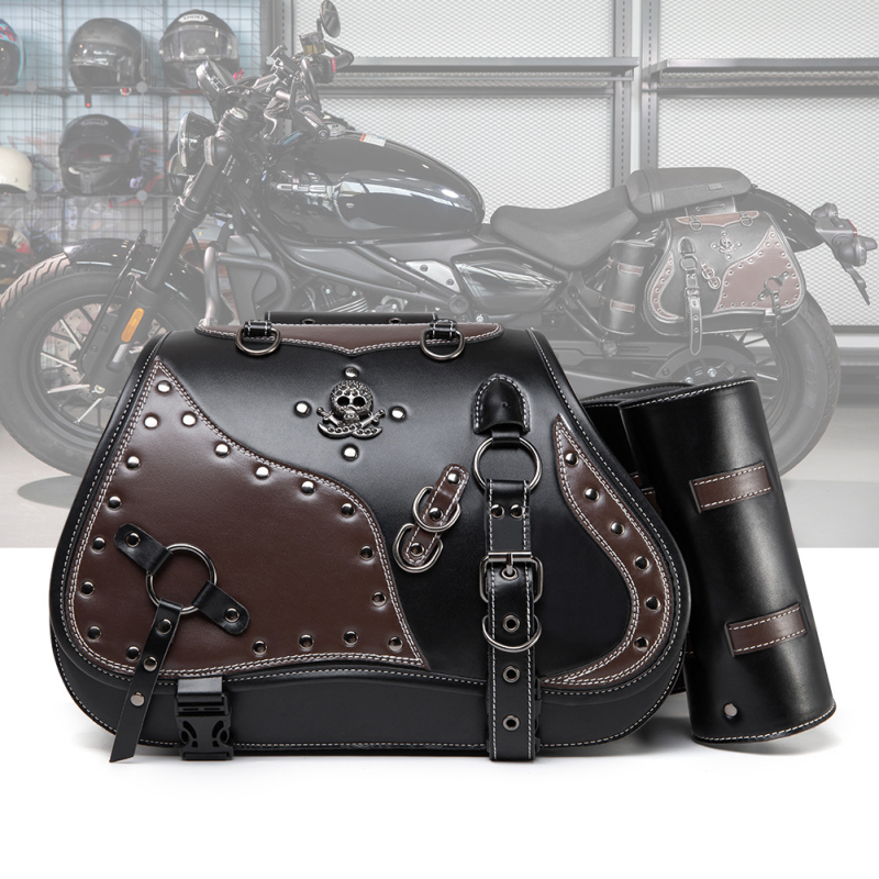 GEARDUKE Harley-Davidson mootorratta külje kott, punk stiilis, mudel FBG357BK, ladustamiseks