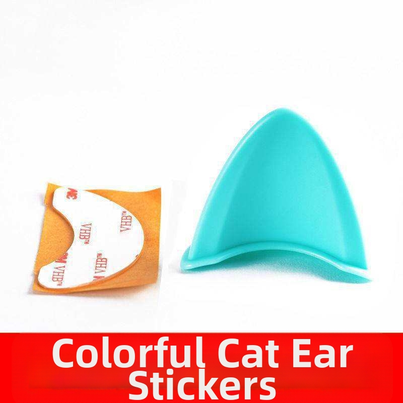 Decorațiune pentru cască cu urechi de pisică pentru ciclism — ABS, Unisex, Potrivit pentru vârsta a treia, Brand Liang and Double