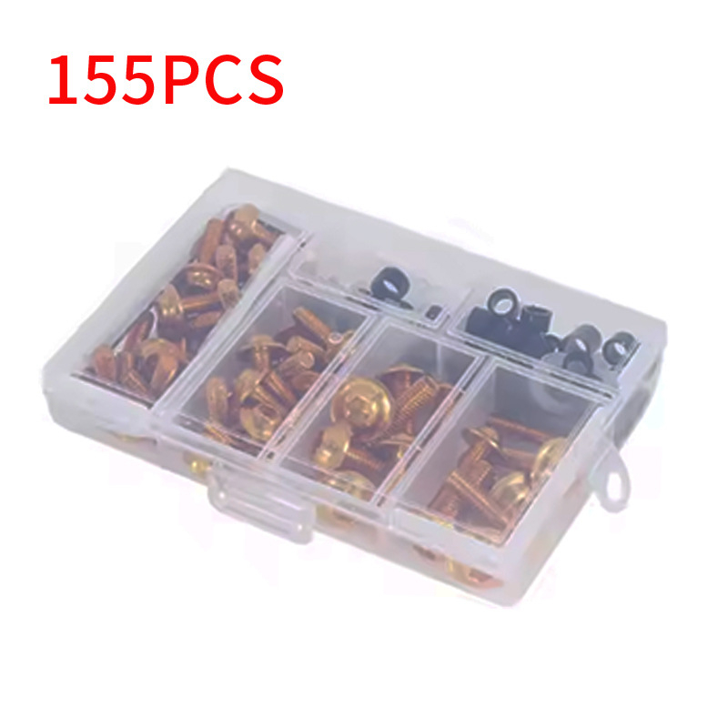 Set vijaka za karoseriju motocikla — aluminijski spoj; uključuje 155 kom. vijaka za karoseriju, 177 kom. vijaka za karoseriju i 195 kom. set vijaka karoserije