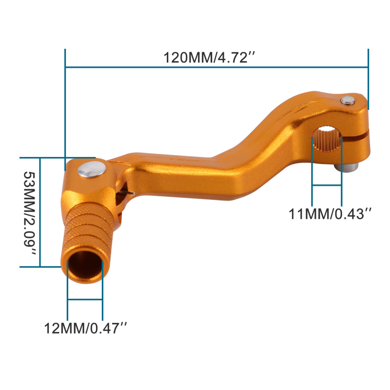 GOOFIT kovan aluminijska mjenjačka poluga, sklopivi dizajn, za CB250 cross-country motocikl (serija šipki E034-115-8-126-8)