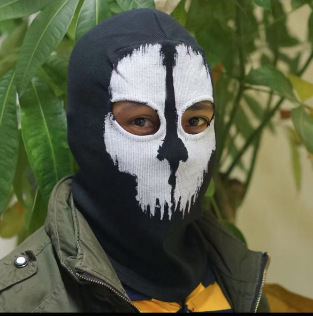 Dviračių kaukė, elastinis briaunotas audinys, Liruida prekės ženklas, unisex, be pritaikymo