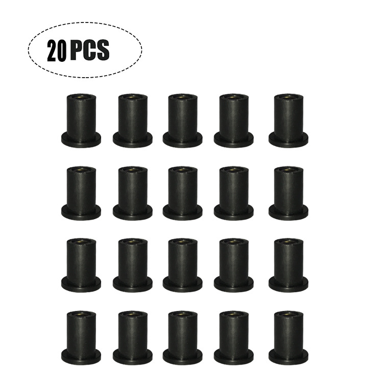 QY Gumi Well Nut motorkerékpár szélvédőhöz, M4/M5/M6 x 0,8 mm, csomagolás 10/20/50/100 darab