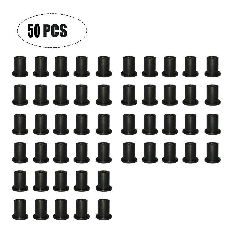 QY Gumi Well Nut motorkerékpár szélvédőhöz, M4/M5/M6 x 0,8 mm, csomagolás 10/20/50/100 darab