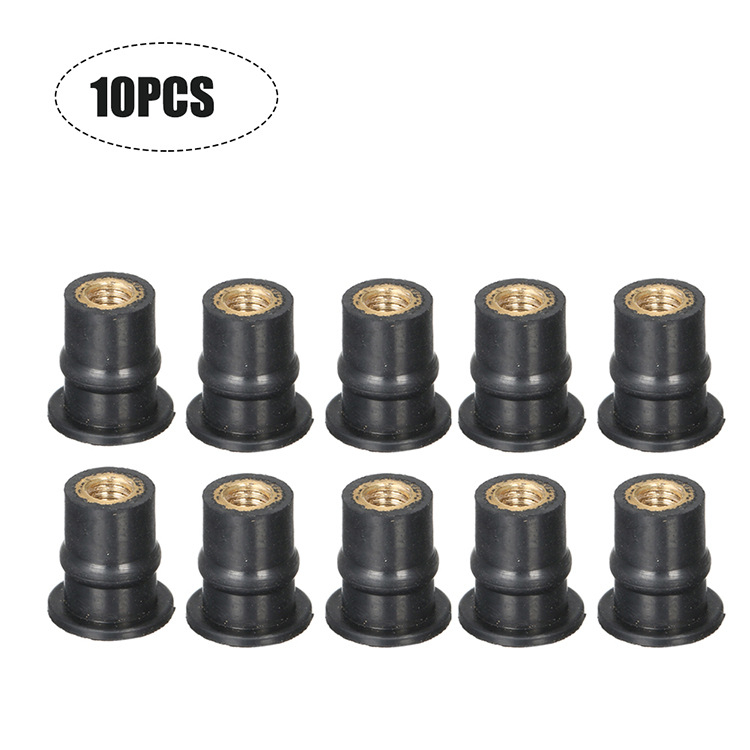 QY Gumi Well Nut motorkerékpár szélvédőhöz, M4/M5/M6 x 0,8 mm, csomagolás 10/20/50/100 darab