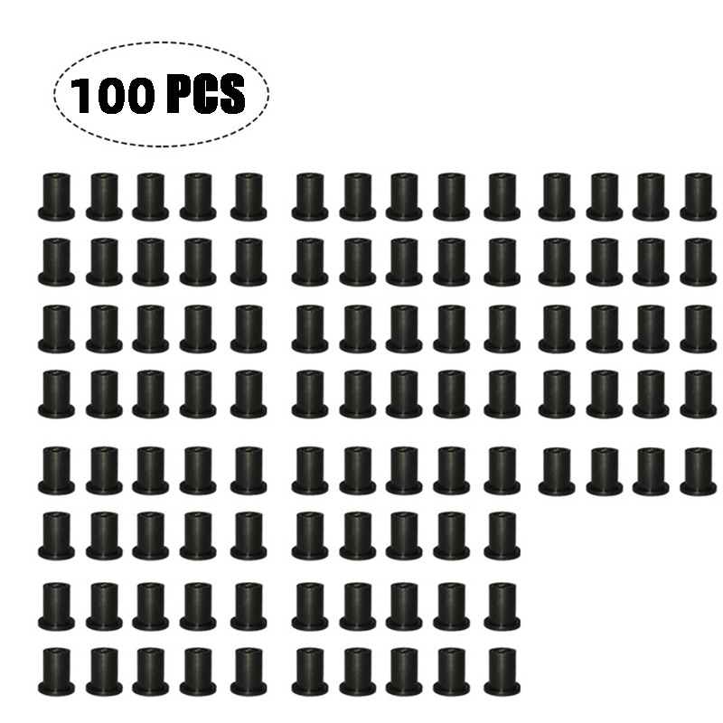 QY Gumi Well Nut motorkerékpár szélvédőhöz, M4/M5/M6 x 0,8 mm, csomagolás 10/20/50/100 darab