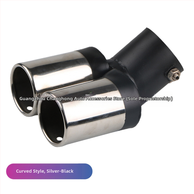 Automobiļu izplūdes caurule ar silenceru, universāla, nerūsējošais tērauds, aizmugurējā daļa, stiprināšana ar skrūvēm, piemērots vispārējiem modeļiem