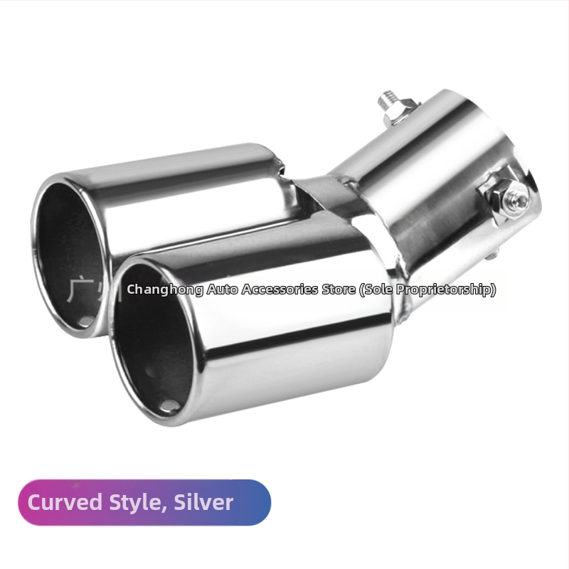 Automobiļu izplūdes caurule ar silenceru, universāla, nerūsējošais tērauds, aizmugurējā daļa, stiprināšana ar skrūvēm, piemērots vispārējiem modeļiem