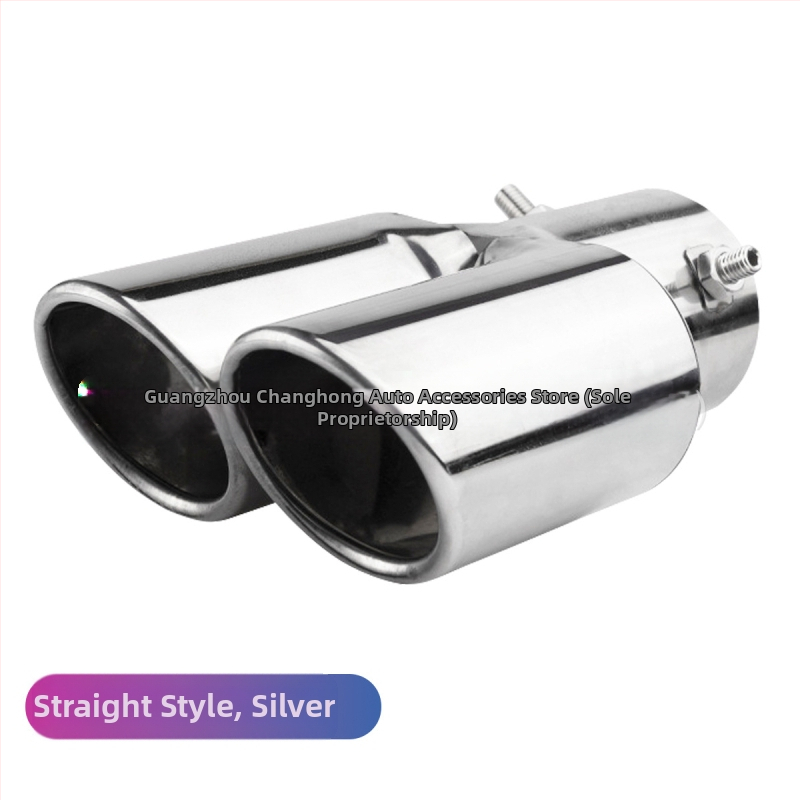 Automobiļu izplūdes caurule ar silenceru, universāla, nerūsējošais tērauds, aizmugurējā daļa, stiprināšana ar skrūvēm, piemērots vispārējiem modeļiem