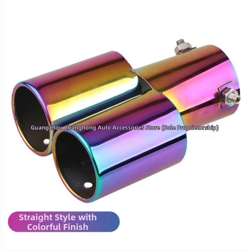 Automobiļu izplūdes caurule ar silenceru, universāla, nerūsējošais tērauds, aizmugurējā daļa, stiprināšana ar skrūvēm, piemērots vispārējiem modeļiem