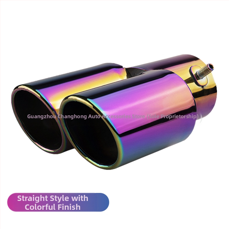 Automobiļu izplūdes caurule ar silenceru, universāla, nerūsējošais tērauds, aizmugurējā daļa, stiprināšana ar skrūvēm, piemērots vispārējiem modeļiem