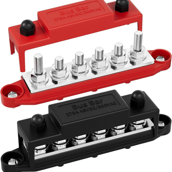 BB275 6-utas nagyáramú busbar sín hajókhoz, lakóautókhoz és autók elektromos rendszeréhez (250A/275A)