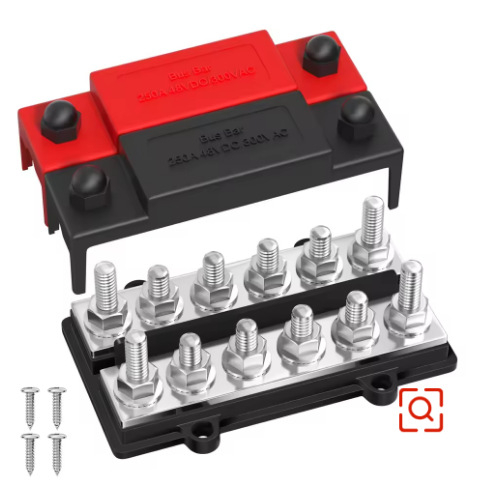 BB275 6-utas nagyáramú busbar sín hajókhoz, lakóautókhoz és autók elektromos rendszeréhez (250A/275A)