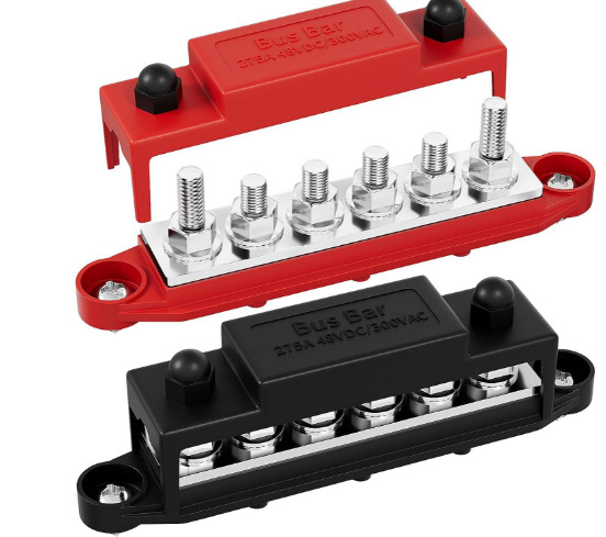 BB275 6-utas nagyáramú busbar sín hajókhoz, lakóautókhoz és autók elektromos rendszeréhez (250A/275A)