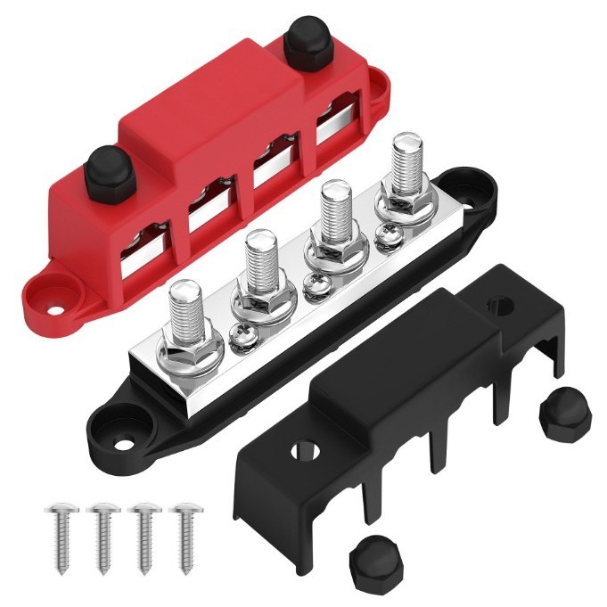 BB275 6-utas nagyáramú busbar sín hajókhoz, lakóautókhoz és autók elektromos rendszeréhez (250A/275A)