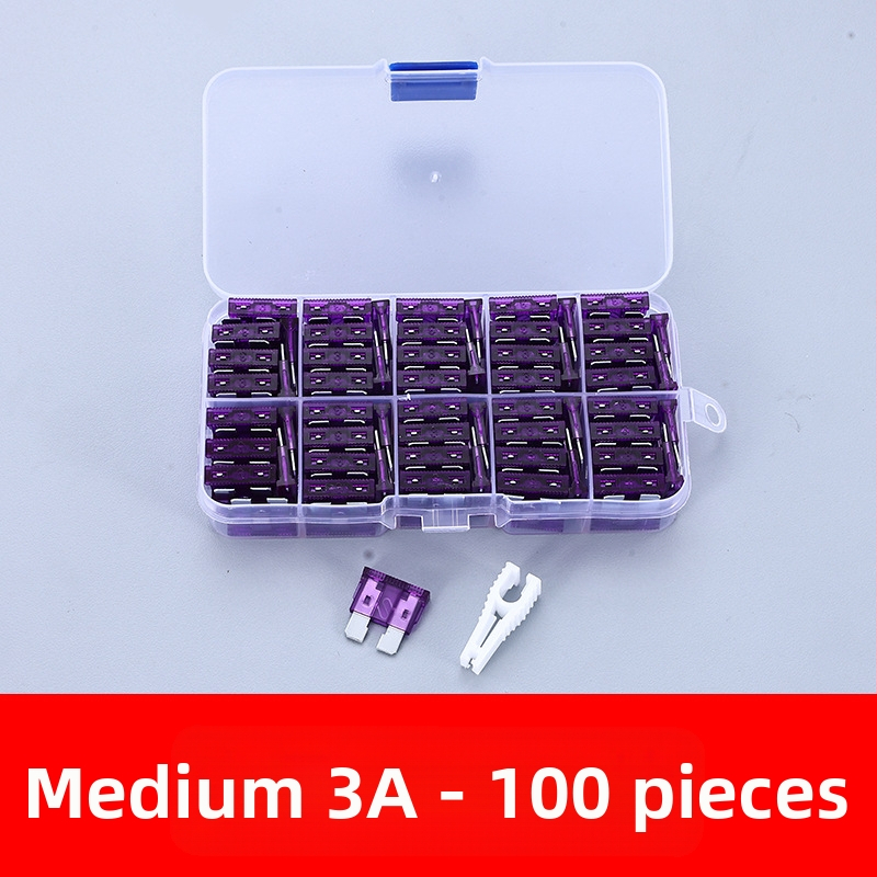 Autóbiztosíték készlet 2A–35A, 100 db, dobozban