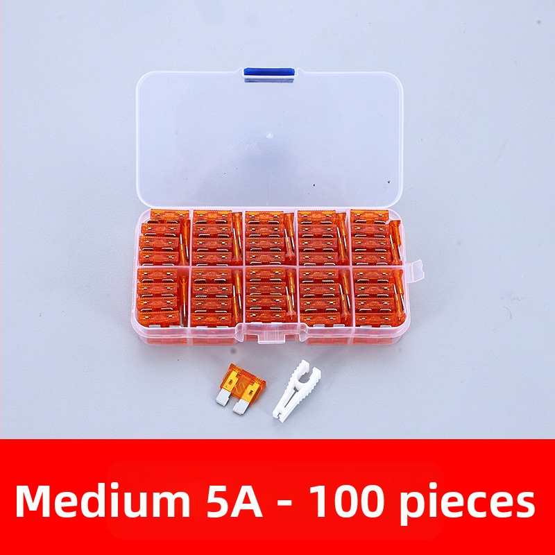 Autóbiztosíték készlet 2A–35A, 100 db, dobozban