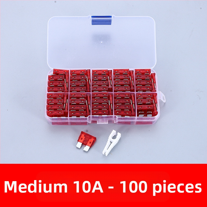 Autóbiztosíték készlet 2A–35A, 100 db, dobozban