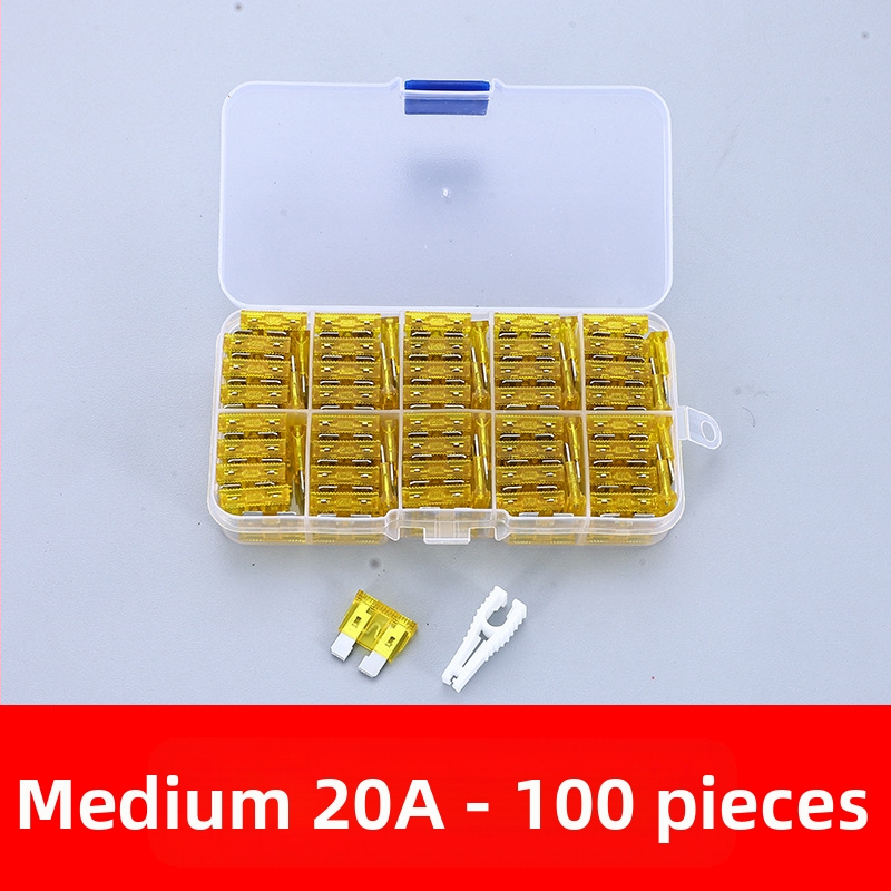 Autóbiztosíték készlet 2A–35A, 100 db, dobozban