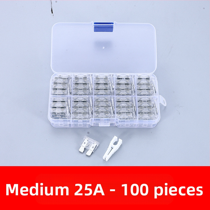 Autóbiztosíték készlet 2A–35A, 100 db, dobozban